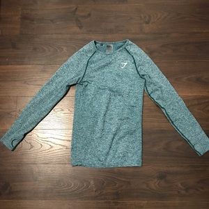 Gymshark Blue Vital Seamless Long Sleeve Shirt